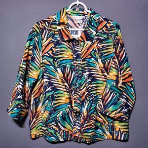 Christopher & Banks Women's Colorful Blazer Jacket